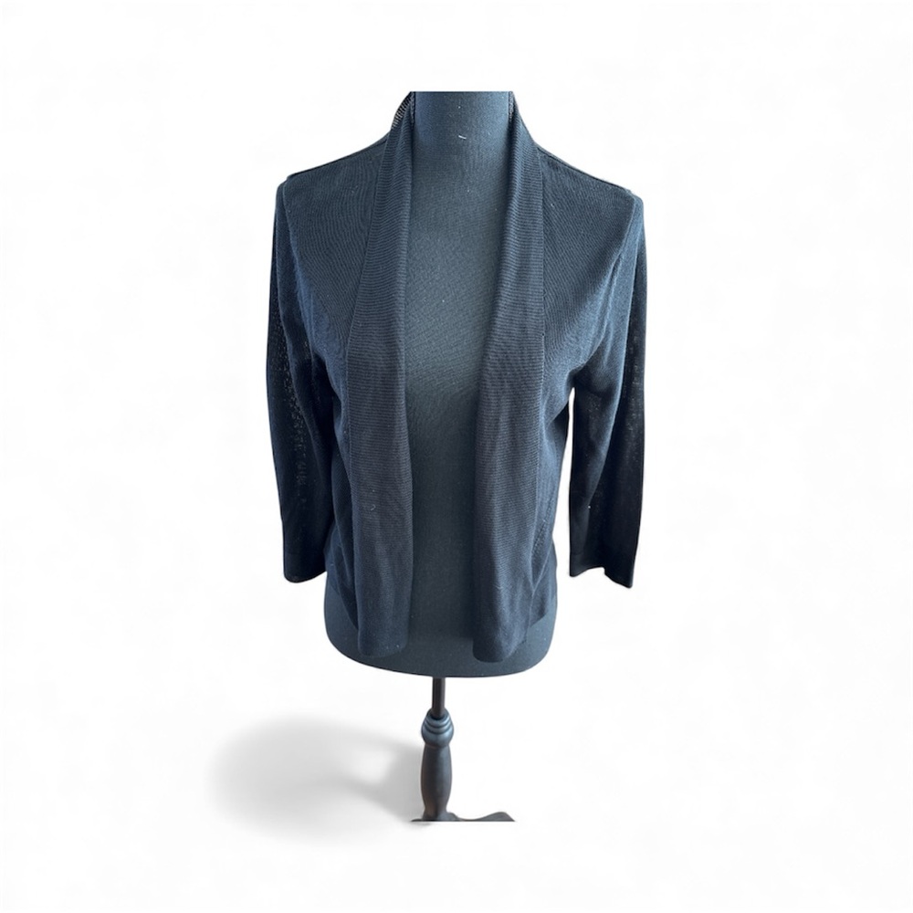 89th & Madison Women's Open Front Cardigan - Black